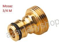 Mosazný hadicový adaptér s 3/4´´ vnějším závitem
