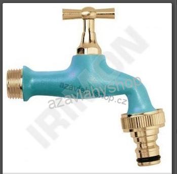 Zahradní ventil sedlový 1/2", modrý